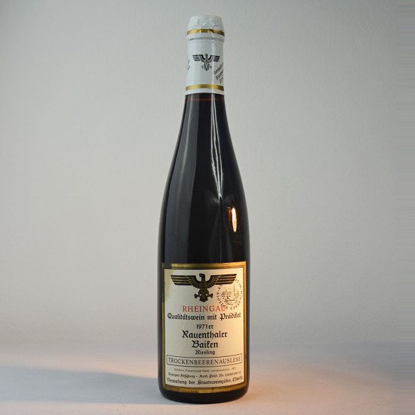1971 Hessische Staatsweingüter Kloster Eberbach Rauenthaler Baiken Riesling Trockenbeerenauslese