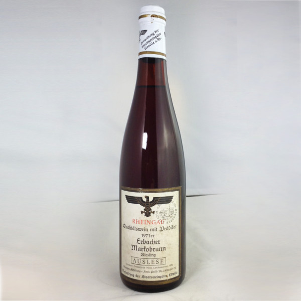 1971 Hessische Staatsweingüter Kloster Eberbach Erbacher Markobrunn Auslese